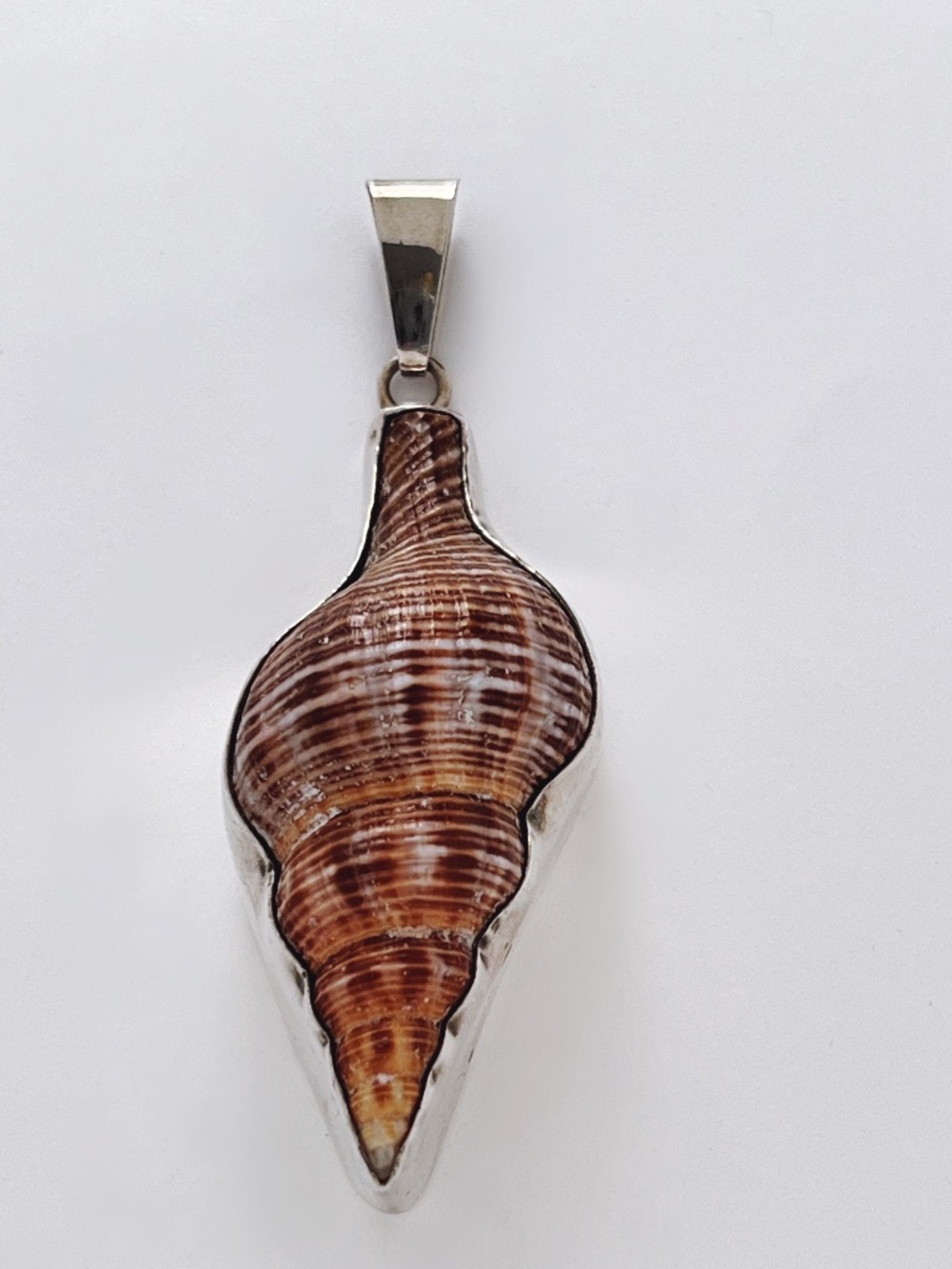 Stunning Statement Charles Albert Silver Shell Pendant